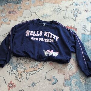 ☘️3/$25 SALE☘️Sanrio Navy and Pink Hello Kitty Sweatshirt